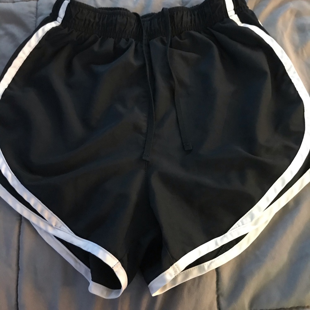 Black and white athletic shorts